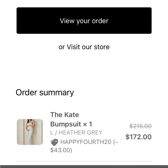 The Kate Maternity Bumpsuit - Full Length Romper Heather Grey - Picture 7 of 7